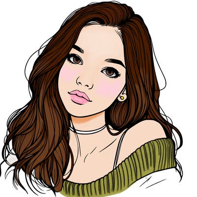 beautiful teenage woman realistic