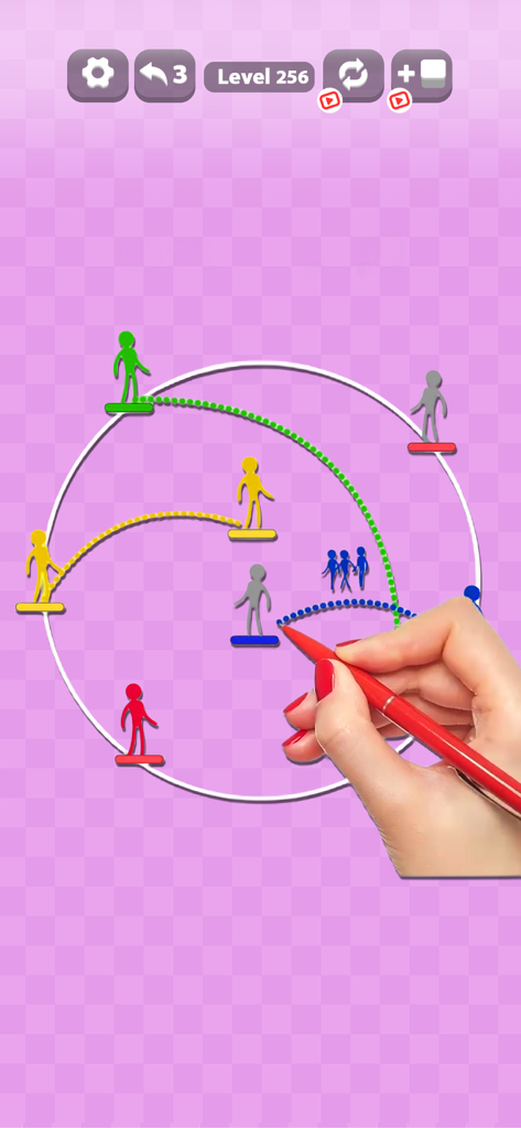 Escape Island: Fun Color Sort - Sorting colored characters in Escape Island puzzle game level 256