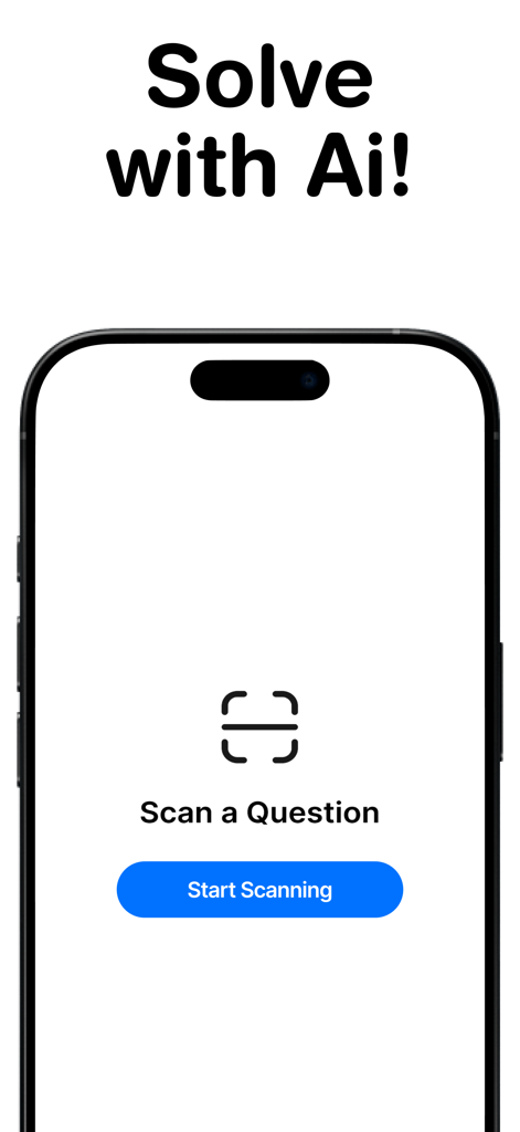 Academi AI: Study & Exam Tutor - Interface of Academi AI app showing the scan a question feature to solve homework problems