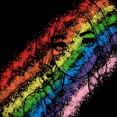 realistic girl with braids