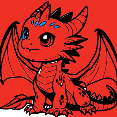 fierce baby night dragon