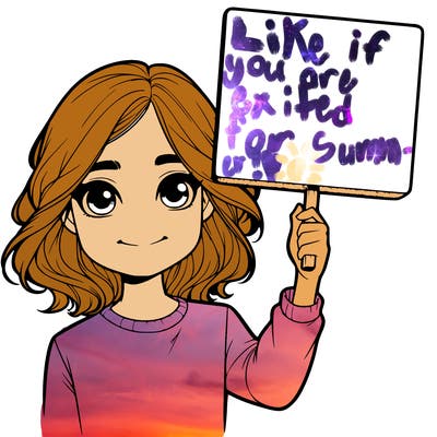 realistic girl holding up a sign