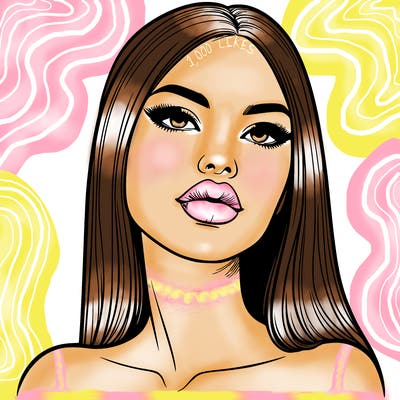 realistic woman with full lips