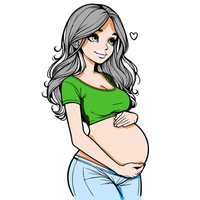 realistic pregnant girl