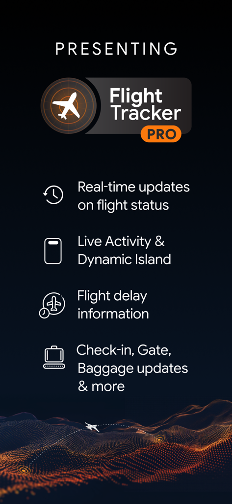 Display of ixigo Flight Tracker PRO features including real-time flight status and Dynamic Island integration