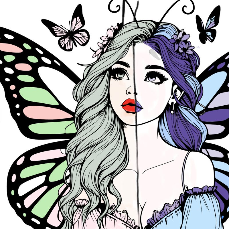 butterfly fairy realistic girl
