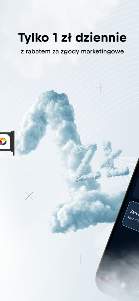 Red Bull MOBILE Polska promotional screen advertising a subscription for one zloty per day