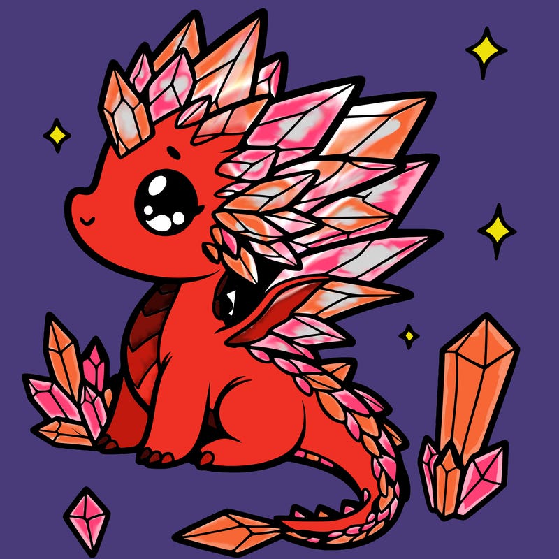 little cute crystal dragon