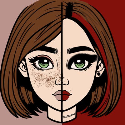 realistic girl split