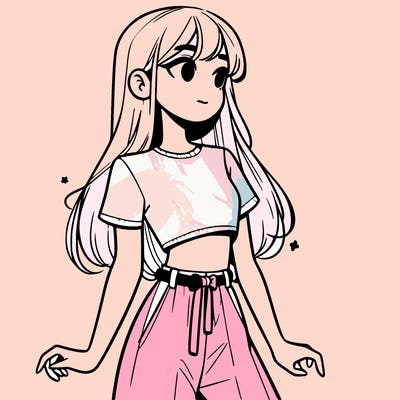 girl in a cute crop top