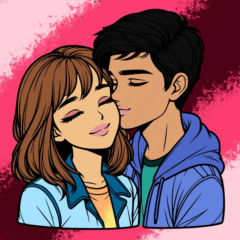 realistic girl and boy  love
