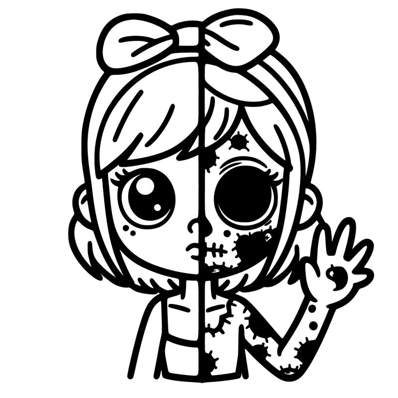 half zombie girl