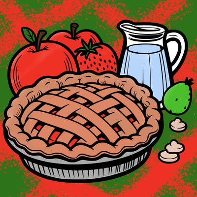 a pie of food