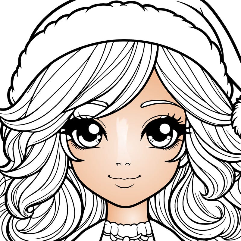 realistic christmas girl