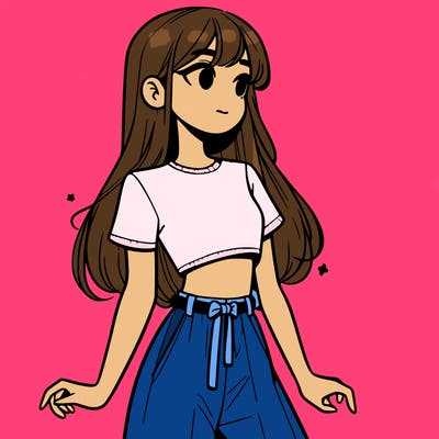 girl in a cute crop top