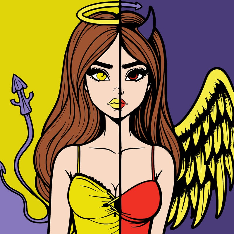 devil vs angel realistic girl