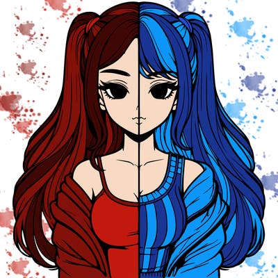 realistic girl split