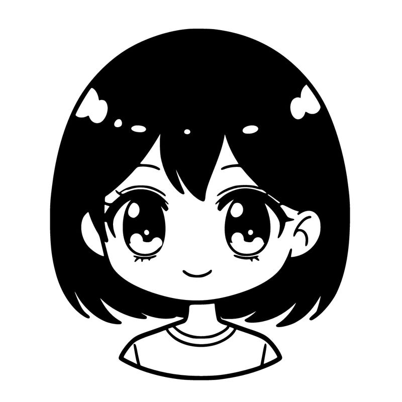 eden’sworld7 dark brown hair short likes pink blue eyes