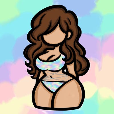 curvy woman with hair