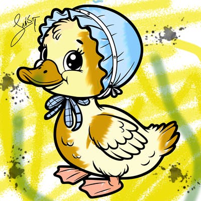 duck with bonnet