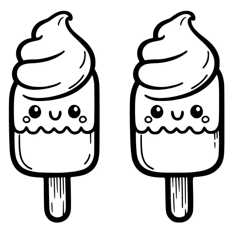 cute ice cream popsicle