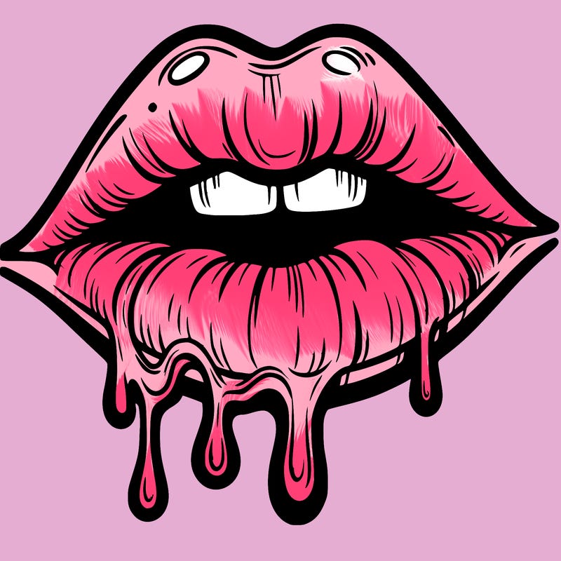 lips that look realistic and drip
