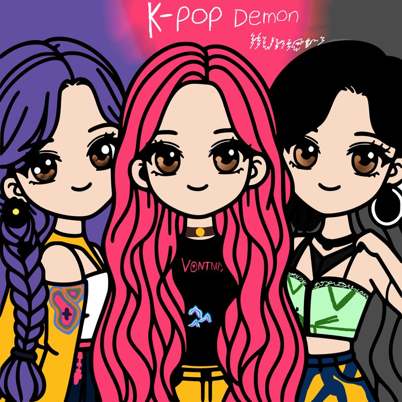 a group of 3 k-pop girls, one with a braid, one with long hair, and the other with short hair