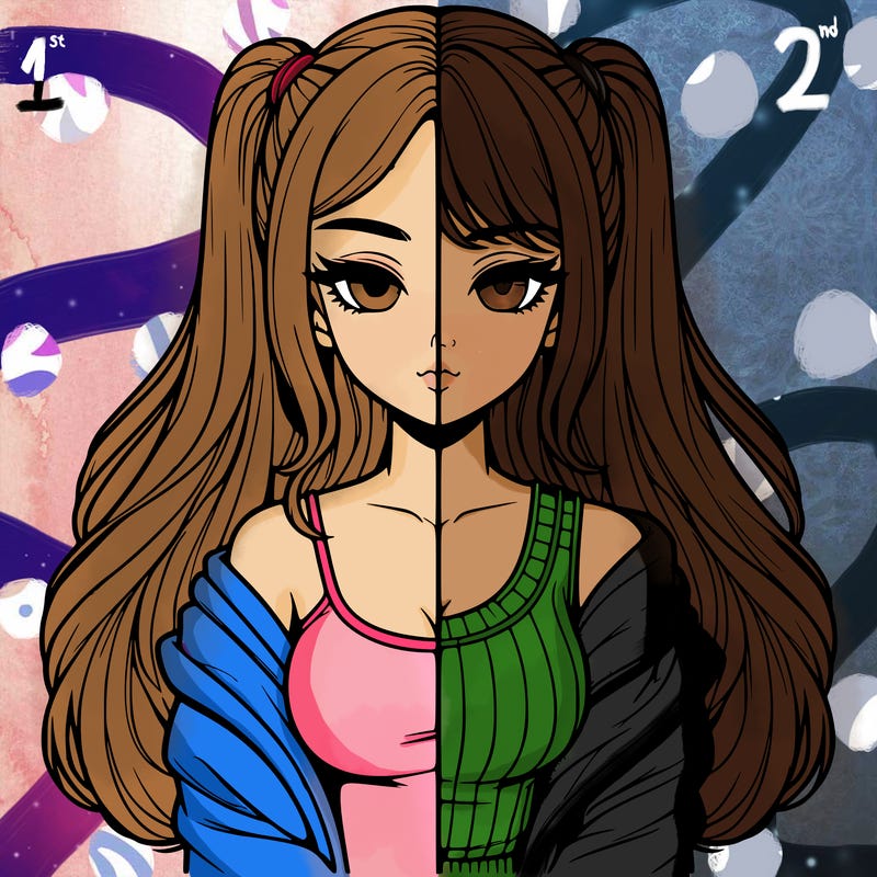 realistic girl split