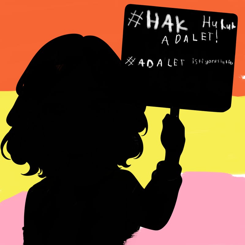 realistic girl holding up a sign