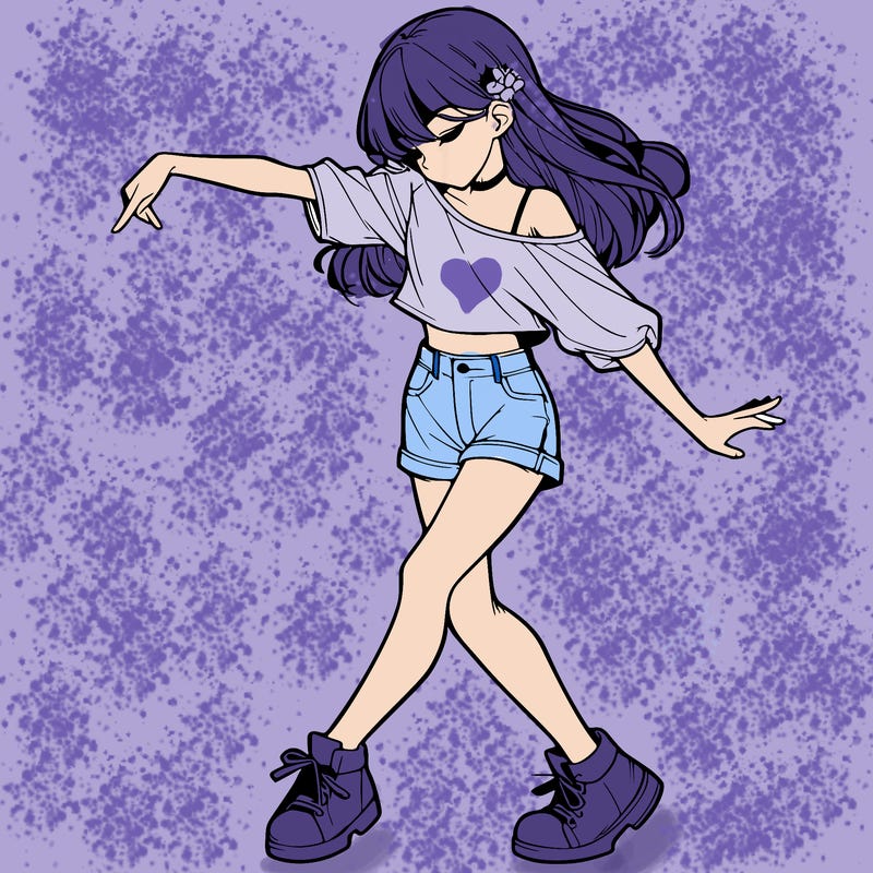 realistic girl danceing