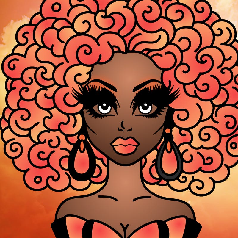 drag queen curly hair