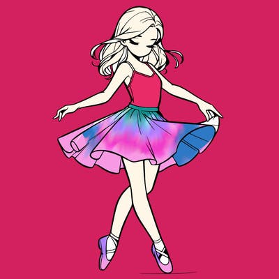 a realistic girl doing dance