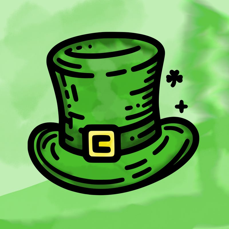 st patrick hat with thin lines