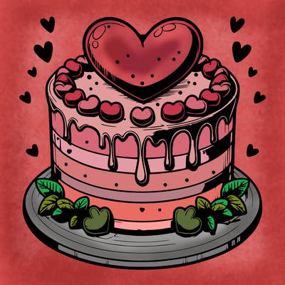 realistic heart cake