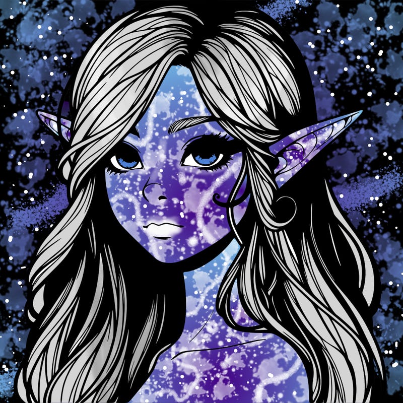 elf girl realistic dark fantasy