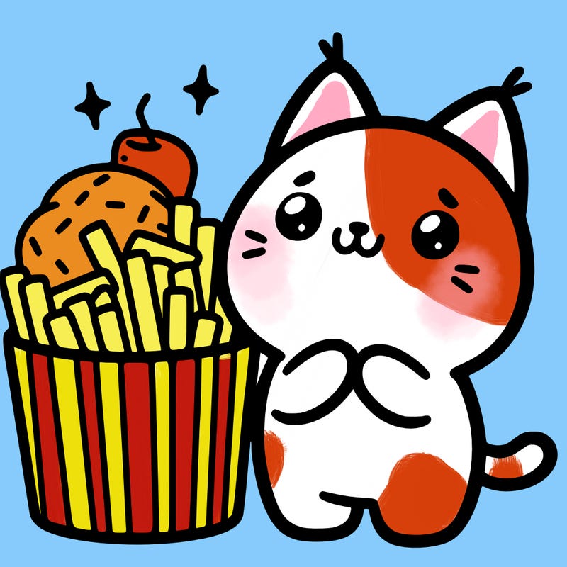 cute food cat