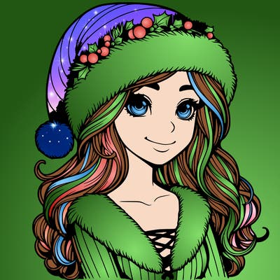 realistic christmas  girl