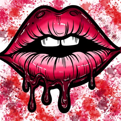 lips that look realistic and drip