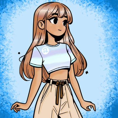 girl in a cute crop top