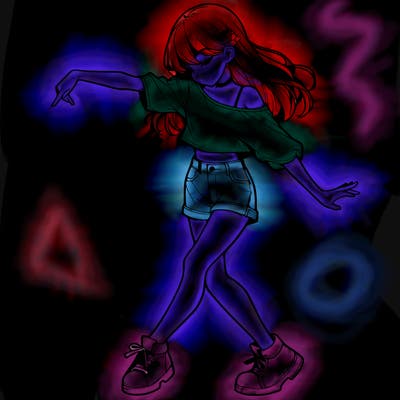 realistic girl danceing