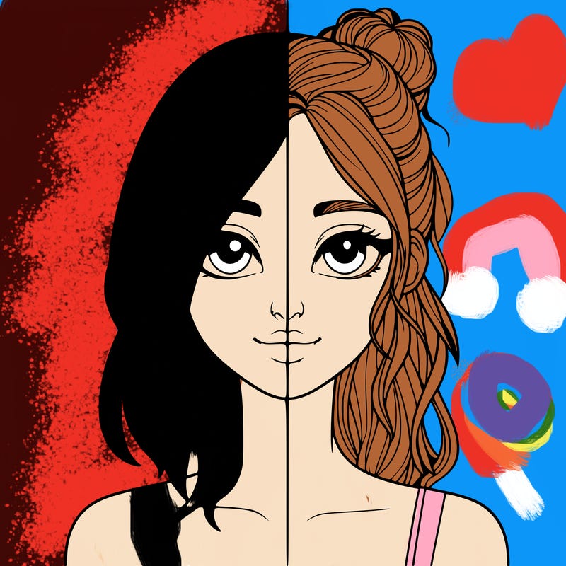 realistic girl split