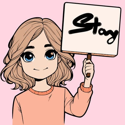 realistic girl holding up a sign