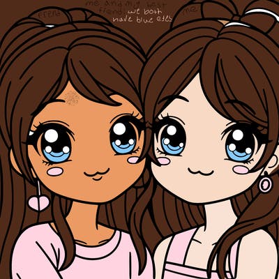 two pretty girls that are friends