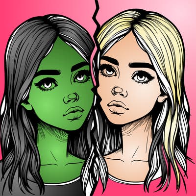 realistic girl split