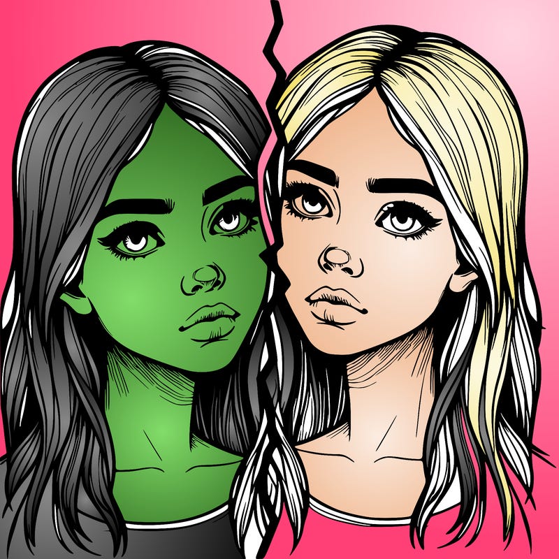 realistic girl split