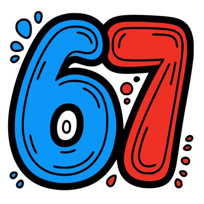 the number 67
