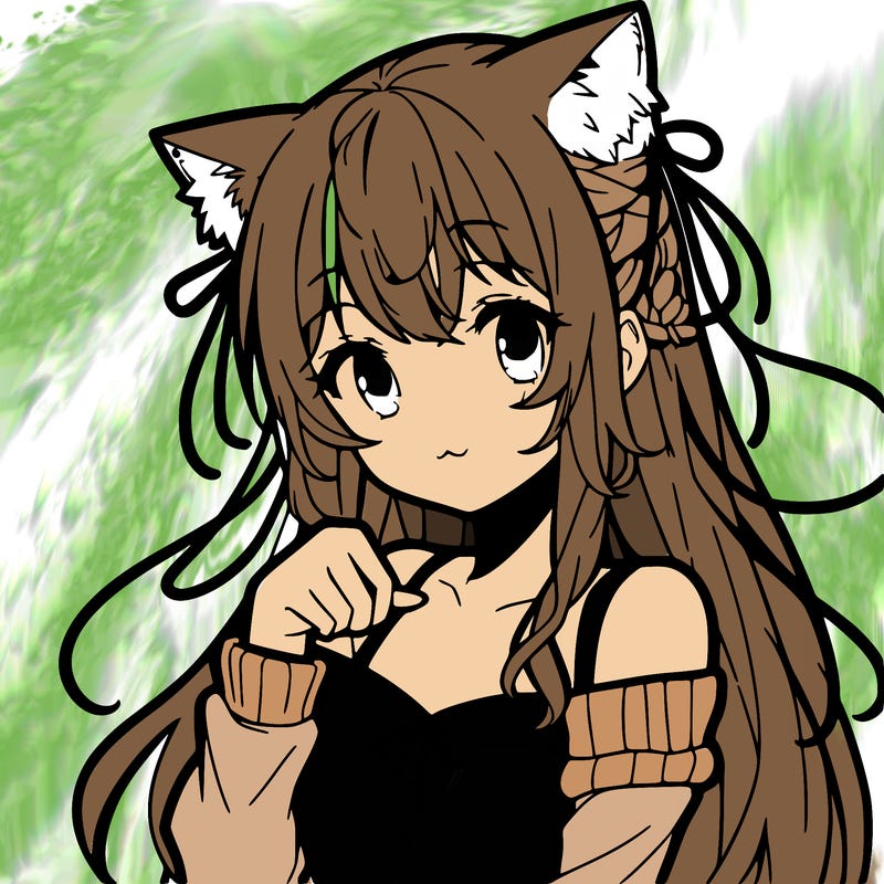 anime girl with cat ears