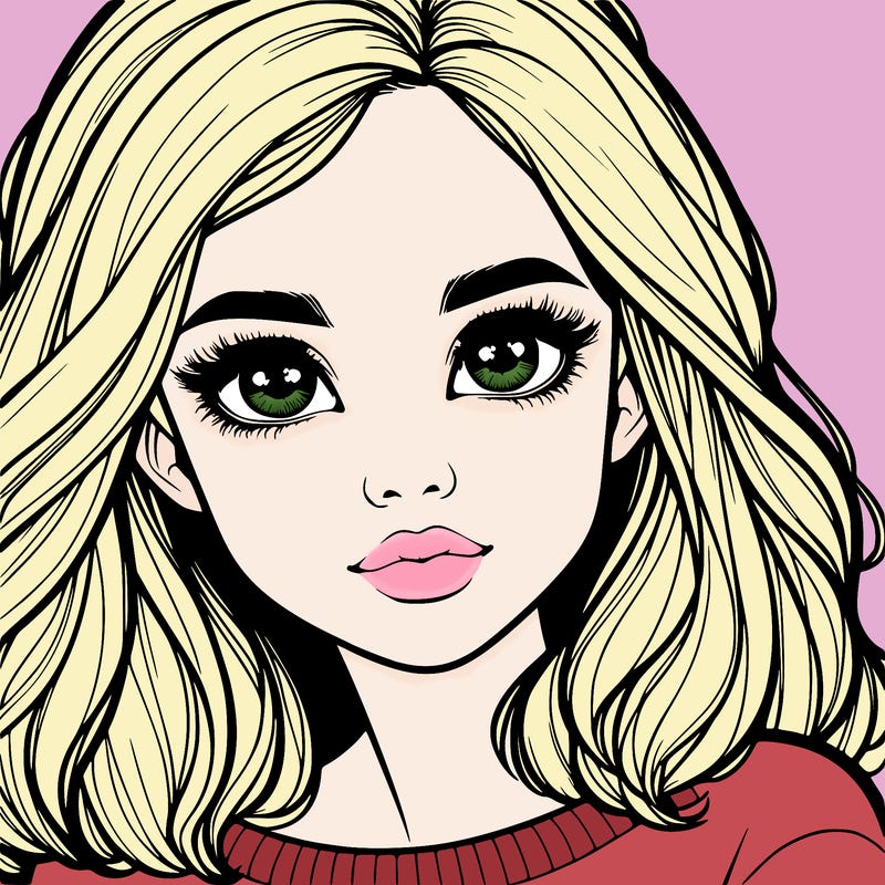 realistic girl whith cute eyes