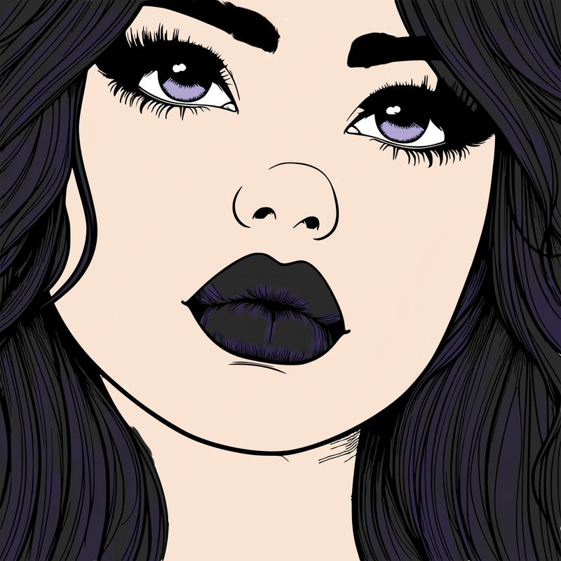 really realistic girl with lips