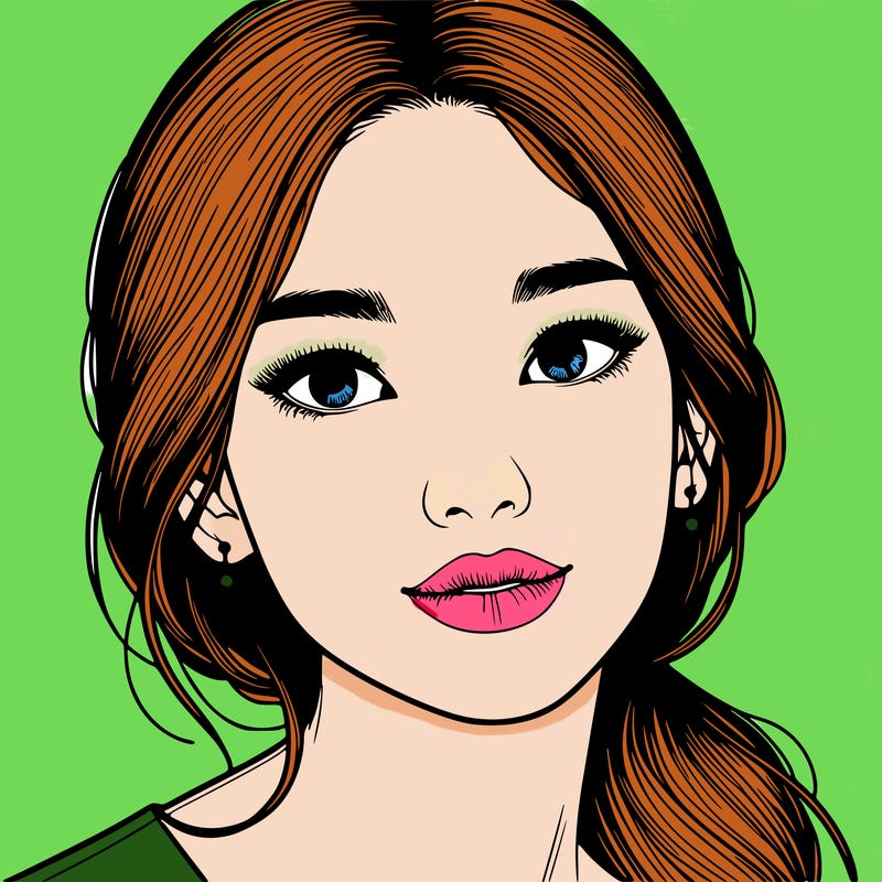 beautiful realistic asian woman